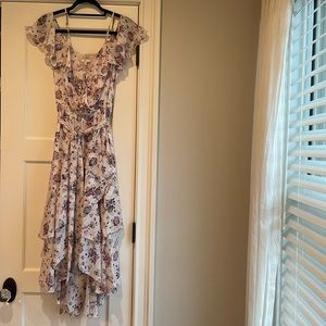 Joie Midi Cocktail Dress with Flutter Sleeves XS.